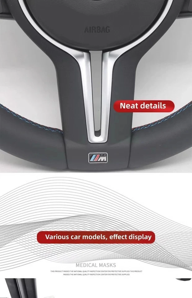 >New M Steering Wheel For BMW F06 F07 F10 F11 F12 F13 F01 F02 F03 5 6 7 Series — 第 4/4 张图片