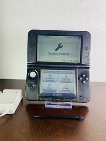 Nintendo 3DS XL LL Gray Handheld English Console Charger Stylus SD US TESTED