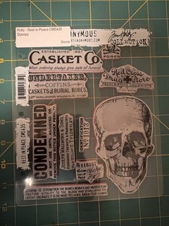 Tim Holtz Stampers Anonymous "REST IN PEACE" Rubber Cling Stamps Halloween 2021