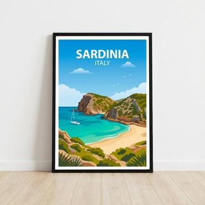 Sardinien Italien Reise Poster Wandbild Kunstdruck Urlaub Geschenk