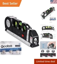 Versatile Laser Level Multi Tool with 8ft Measuring Tape for Precise Hanging