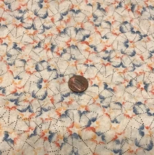 Red*Blue*Puffs Form Stars* Black Dots* Cream* Henry Glass* 100% Cotton* 8" x 21"