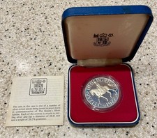 Queen Elizabeth II Silver Jubilee 1977 Silver Proof Crown Coin Royal Mint 