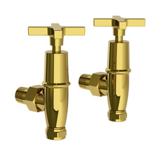 LEFROY BROOKS MH 1150 Mackintosh cross handle radiator stopcocks PAIR
