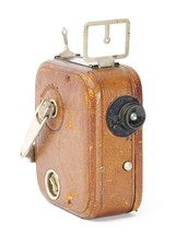 Pathe Baby Cine Camera with Berthiot Stellor 3.5 Brown Leather Cintage No.062513