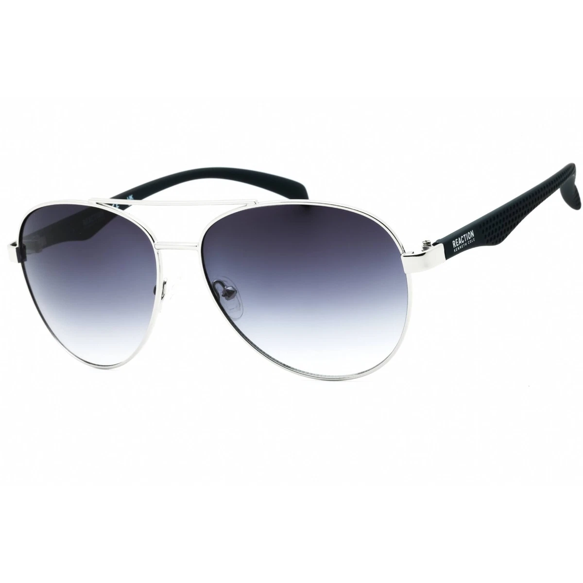 Kenneth Cole Silver Frame Aviator Sunglasses with Dark Gradient Lenses Unisex Kenneth Cole Silver Sunglasses for Men for sale | eBay main image 4