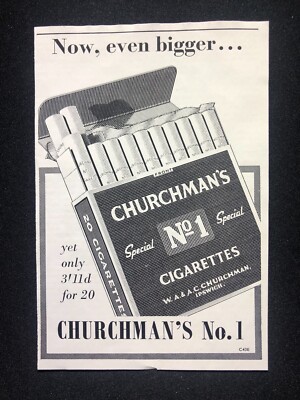 Churchmans No1 Cigarettes - Ipswich History - Original Press Cutting 1956