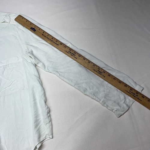 La Vi by Sam Lavi Green Long Sleeve Button Up Shirt Blouse Women Size Medium - Picture 4 of 10