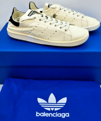 Balenciaga x Adidas Stan Smith Women's Ivory Leather Sneakers EU37
