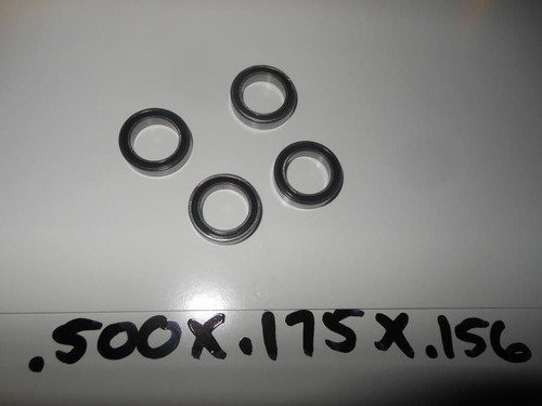 Boca Bearings RC Black Rubber Seal Bearing Kit .500 x .175 x .156 4 pack