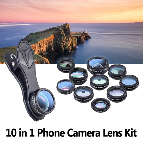 APEXEL Smart Phone Camera Lens Kit 10 in 1 2X Telephoto Lens for iPhone&Android - Picture 2 of 12