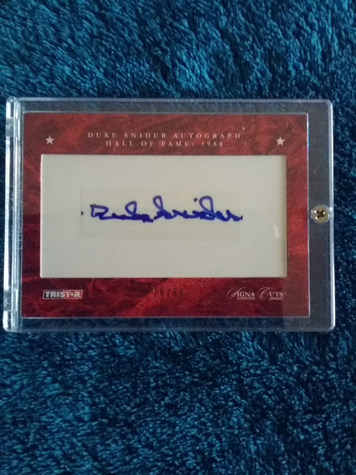 Brooklyn Dodger Duke Snider signed 26/66 Tristar 2006 signacuts auto 