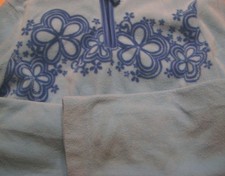 GIRLS OLD NAVY PERFORMANCE FLEECE SHIRT/TOP-SIZE LARGE-10/12-BLUE FLORAL