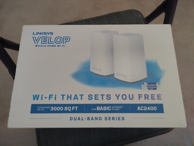 Linksys Velop AC2200 (WHW0102) 2-Pack Dual-Band Wi-Fi Router - White