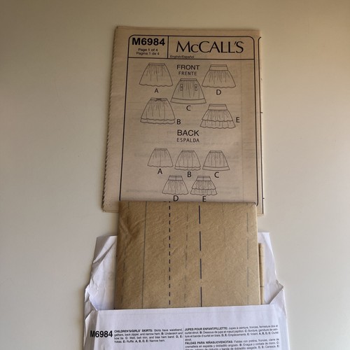 McCalls M6984 Skirts Girls Sewing Patterns Size 7 8 10 12 14 2016 Rare UNCUT BN - Picture 5 of 8