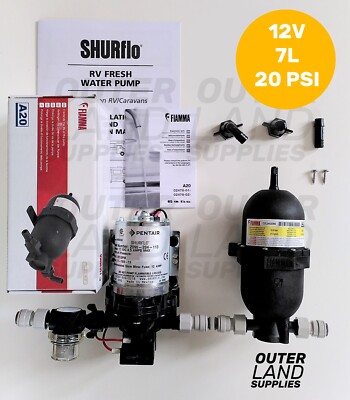 12V Shurflo Trail King 7L 20PSI - Wasserpumpe Fiamma Akku Konvolut Wohnmobil