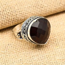 Gorgeous Red Garnet Gemstone Handmade 925 Sterling Silver Jewelry Ring