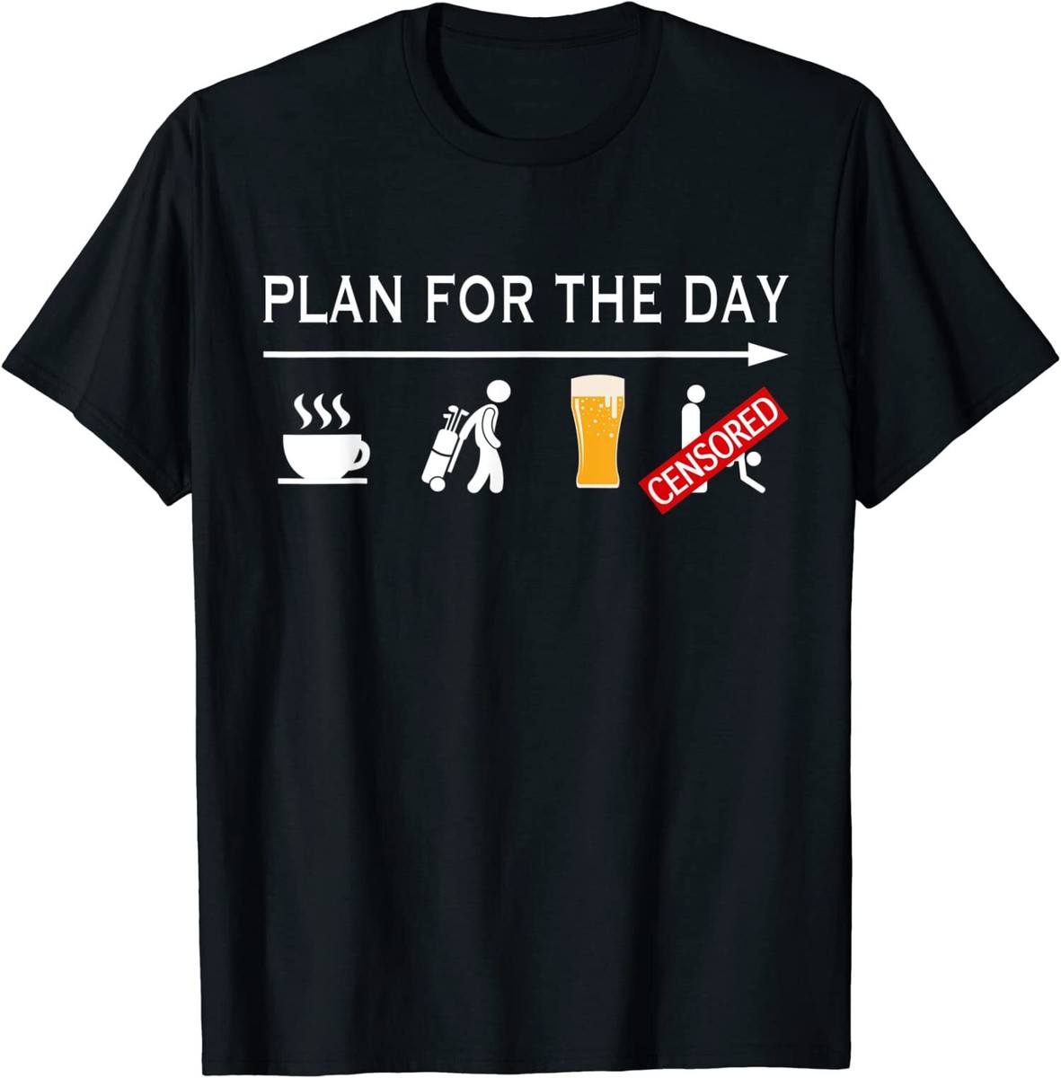 LIMITED Funny Golfing Shirt Plan For The Day Coffee, Golf, B33r 