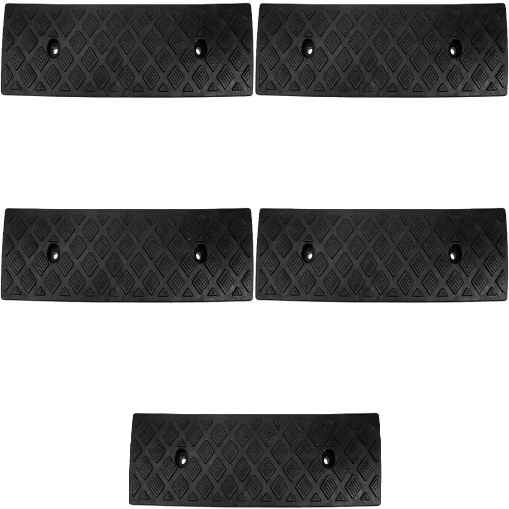 2Pcs Kerb Access Ramps Plastic Threshold Ramp Cars Caravans Wheelchair