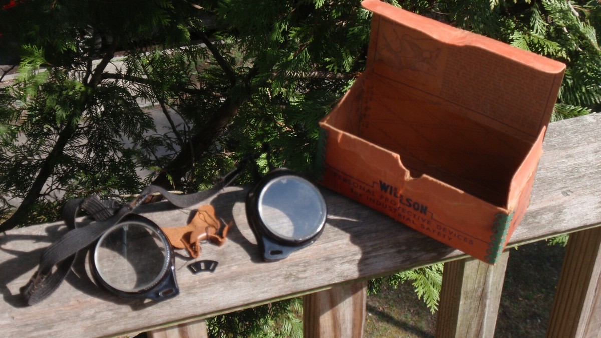 VINTAGE WILSON GLASSES / GOGGLES ORIGINAL BOX CCI MOTORCYCLE | eBay