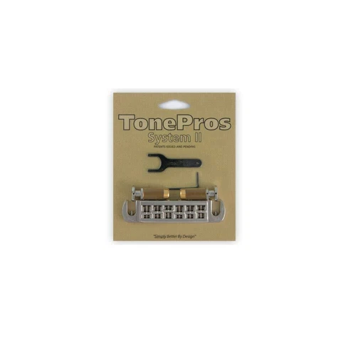 TonePros Wraparound PRS Santana Bridge with Locking Studs  Nickel