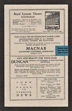 Wilson Barrett "PEACEFUL INN" Joan Benham / Ellen Compton 1942 Edinburgh Program