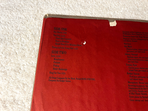 MARK-ALMOND: "Debut Album": 1971 LP + INNER: BLUE THUMB 27: FLIP-UP TOP: EX/VG+ - Picture 5 of 8