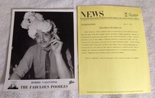 Bobby Valentino - The Fabulous Poodles - Press Release with Photo - 1979