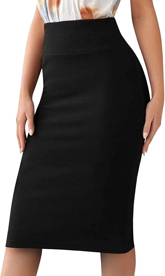 Plus size pencil skirt with cheap pockets