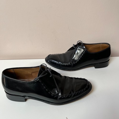 Barker Men's Black Leather Shoes UK 8E Barkers of Earl Barton Laces Formal Smart - Picture 24 of 24
