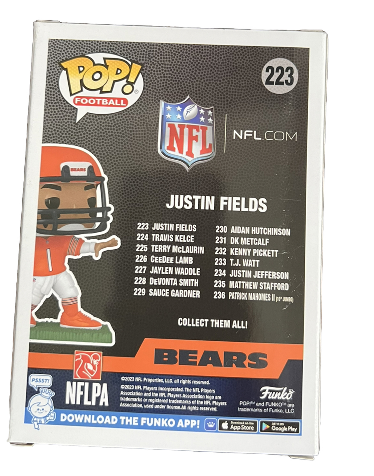 Chicago Bears Justin Fields Autographed Funko Pop | eBay
