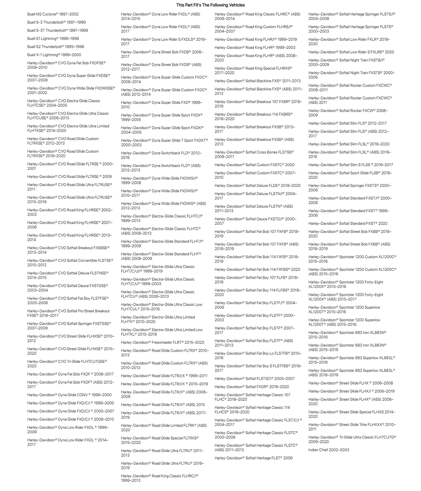 Hiflo Premium Oil Filter For HARLEYDAVIDSON® Softail Standard FXST/I® 20002008 eBay