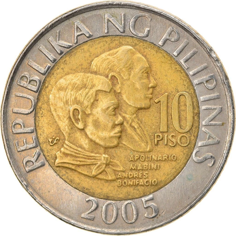 Philippines 10 Piso Apolinario Mabini Coin KM278 2000 - 2017 - Image 3 of 4