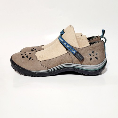 Jambu Brooks Taupe Leather Hiking Mary Jane All Terrain Flat Shoes Wms 10M US - Picture 4 of 24