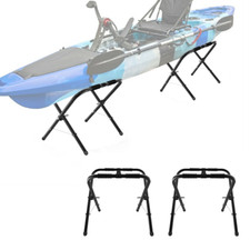 2PCS 180Lbs Folding Freestanding Kayak Canoe Boat Storage Rack Stands w/ Padding