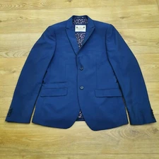 The Spitalfields Blazer Jacket Mens 40R Blue 2 Button