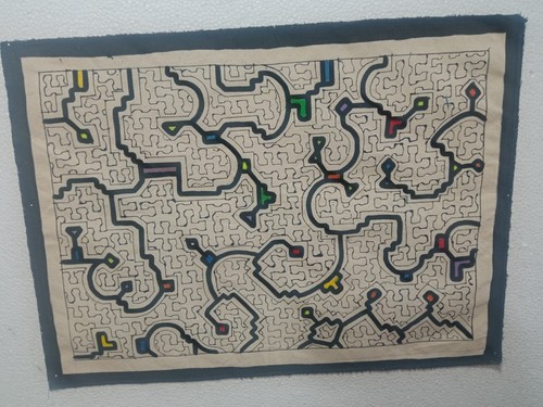Shipibo Hand Painted Cloth, Altar cloth