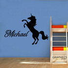 Unicorn Custom Name Wall Vinyl Decal Sticker Personalized Boys Bedroom Decor