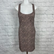 Free People Women's Small Mini Dress Textured Leopard Gray Sleeveless Bodycon