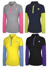 Adidas Women's Fashion Performance Faux Layered Long Sleeve Golf Polo
