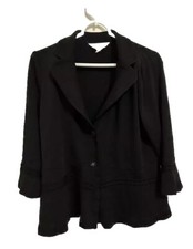 Misook Black Blazer With Cutout Details Size M