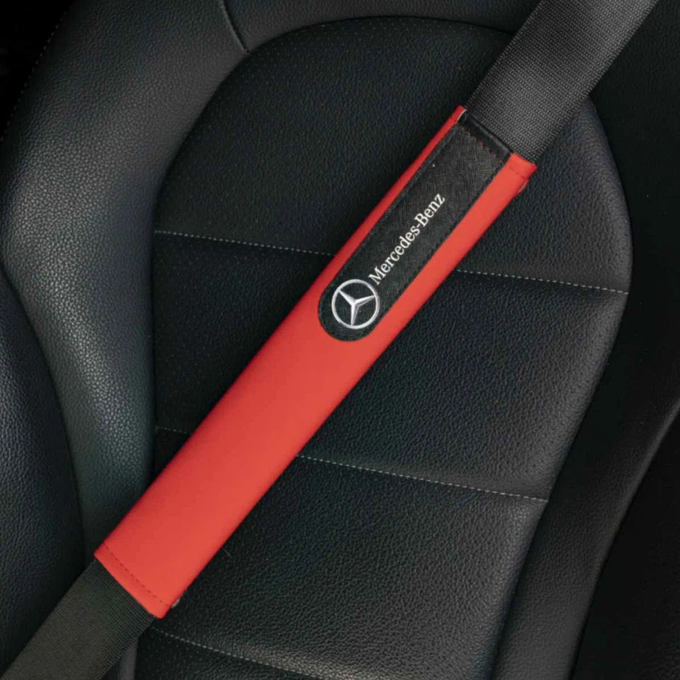 2PCS For mercedes-benz Car Seat Belt Cover Shoulder Pads Protector Universal Foto 3 de 4