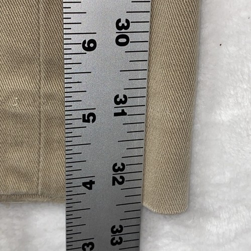 Pantaloni chino Eddie Bauer antirughe relaxed fit davanti piatto taglia 35x34 cachi - Foto 7 di 19