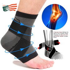 Ankle Brace Support Compression Sleeve Plantar Fasciitis Pain Relief Foot Strap