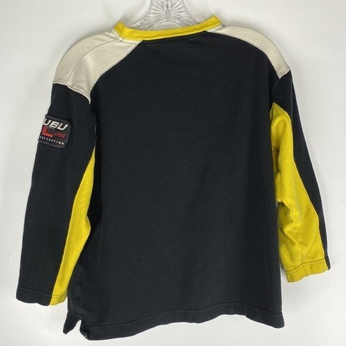 Vintage FUBU Jeans Black White Long Sleeve Shirt Kids Medium (12-14) Vneck - Picture 2 of 5