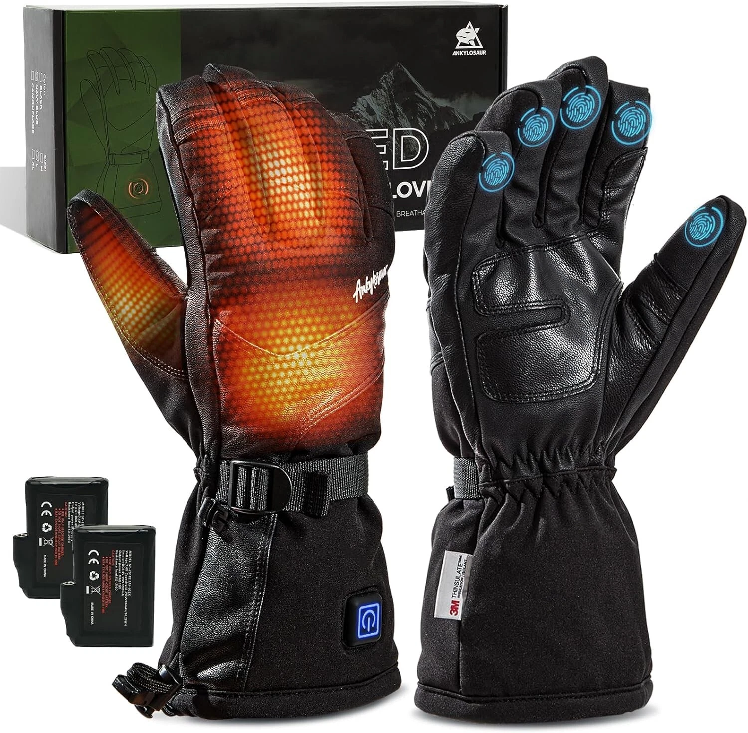 ANKLOSAUR Heated Gloves for Men and Women,Upgraded Thermal Materials, Outdoor...