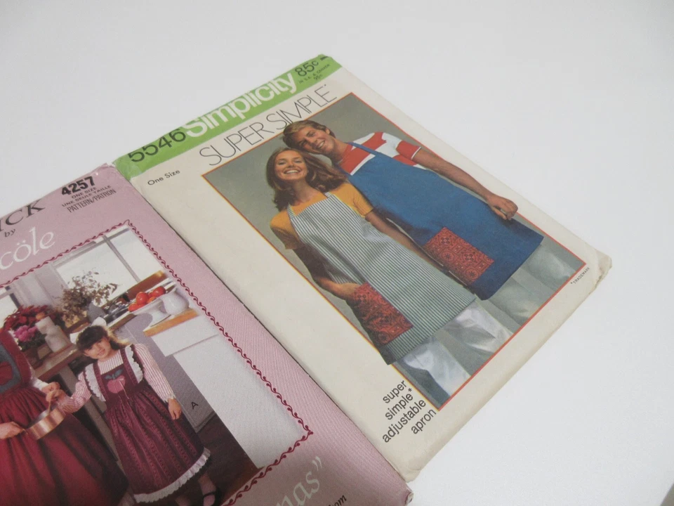 7 APRON Sewing Pattern Simplicity 5725 5546 7875 Butterick 4257 B5541 B5263 + - Image 4 of 4