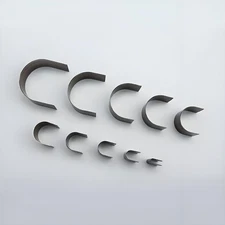 Leather Half Round End Punch Cutter Tool Kit for Belt Strap Tail DIY 10PCS