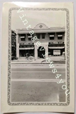 Vtg 40s Photograph Storefront Owl Drug Store No 2 Closed For Rent Sign Pharmacy