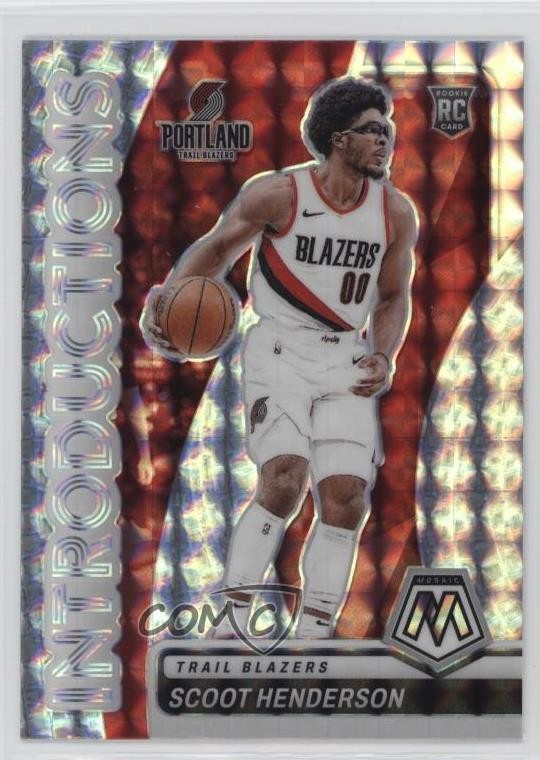 2023-24 Panini Mosaic Introductions Prizm Scoot Henderson #18 Rookie RC 1da